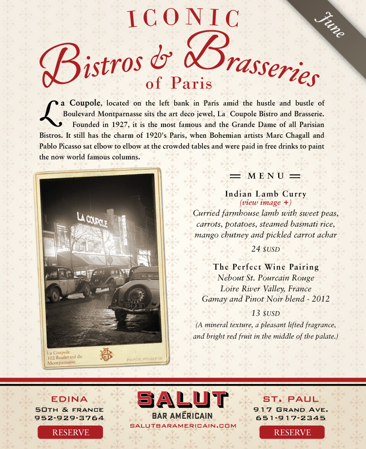 Iconic Bistros of Paris - Salut Bar Americain